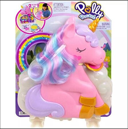 Polly Pocket Tek Boynuzlu Atın Gökkuşağı Salonu HKV51 Lisanslı Ürün
