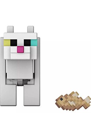 Minecraft Build-a Portal White Cat Figure Beyaz Kedi Figürü