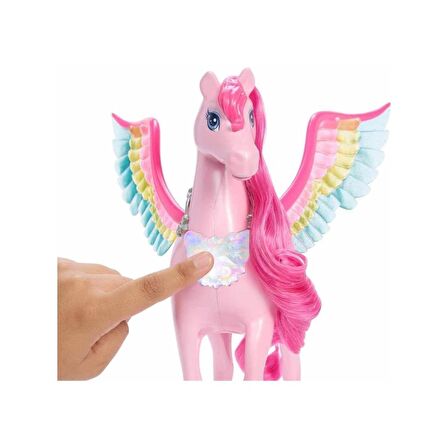 Barbie Sesli ve Işıklı Magic Pegasus HLC40 Lisanslı Ürün