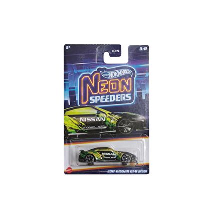 Hot Wheels Neon Speeders 3:8 Black 2017 Nissan GT-R (R35)