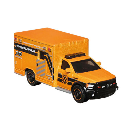 Matchbox 1/64 Ölçek Moving Parts 70. Yıl Özel Seri Special Edition Uzun Kart Araçlar HMV17 2019 Ram Ambulance