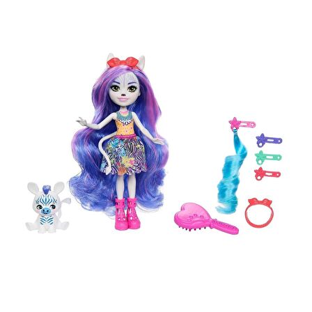 HNV28 Enchantimals Glam Party Zebra Zemirah ve Grainy