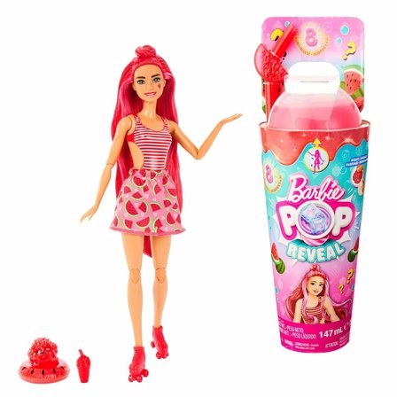 Barbie Pop Reveal Meyve Serisi - 8 Sürprizli ve Slime Eğlenceli Kokulu Bebek Seti