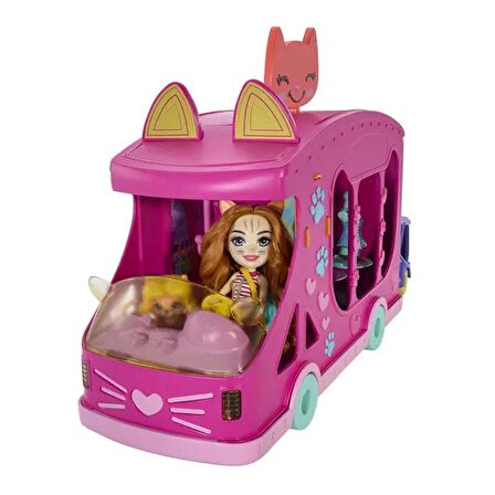 Enchantimals Kedi Temalı Moda Otobüsü HPB34