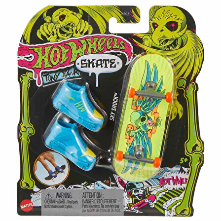 HPG21 Hot Wheels Skate Neon Temalı Parmak Kaykay ve Ayakkabı Paketleri