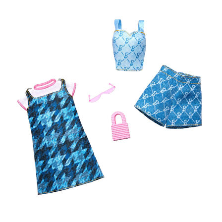 Barbie nin Kıyafet Koleksiyonu 2 li Paketler GWF04-HRH45
