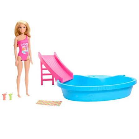 Barbie Bebek ve Havuz Oyun Seti HRJ74