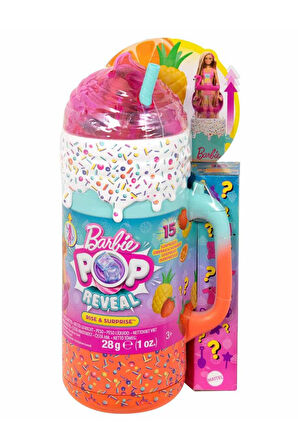 Barbie Pop Reveal Sürpriz Bardak Oyun Seti: 15 Sürprizle Dolu, Renk Değiştiren ve Kokulu Barbie Eğlencesi!