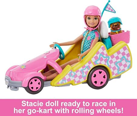 Barbie Stacie Go Kart HRM08 Lisanlı Ürün