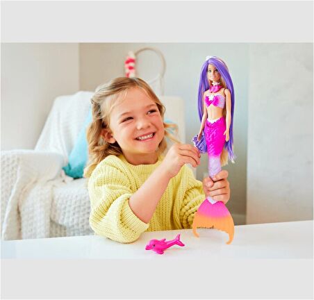 Barbie Renk Değiştiren Deniz Kızı ve Aksesuarları HRP97 Lisanslı Ürün