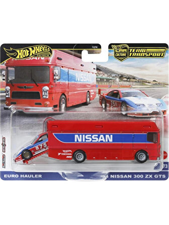 Hot wheels Premium Team Transport Euro Hauler 94 Nissan 300 Zx Gts HRV44