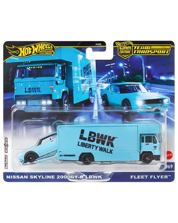 Hot Wheels Car Culture Team Transport Nissan Skyline 2000Gt R Lbwk Fleet Flyer HRV45