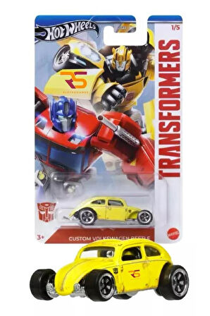 Hot Wheels TRANSFRMERS Arabaları Özel Seri CUSTOM VOLKSWAGEN BEETLE HRV58 - GDG83