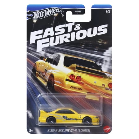Hot Wheels Fast & Furious Nissan Skyline GT-R [BCNR33] Metal Diecast Araba