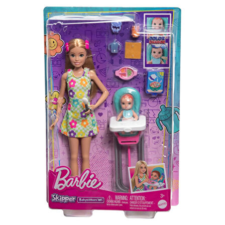 Barbie Bebek Bakıcısı Bebeği ve Aksesuarları Oyun Setleri FHY97-HTK35