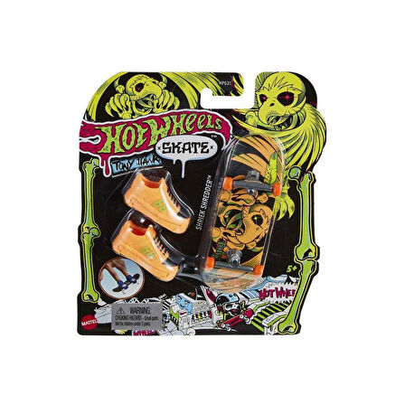 Hot Wheels Skate Neon Temalı Parmak Kaykay ve Ayakkabı Paketleri HPG21-HVK43