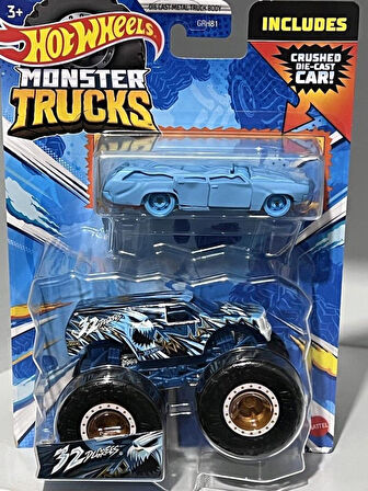 Hot Wheels Monster Trucks ve Araba Seti 1:64 Arabalar 32 Degrees GRH81-HWN35