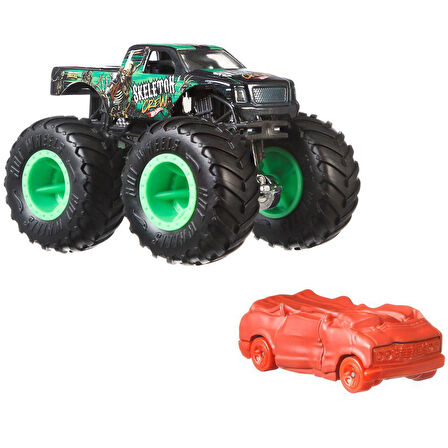 Hot Wheels Monster Trucks ve Araba Seti 1:64 Arabalar Skeleton Crew GRH81-HWN44