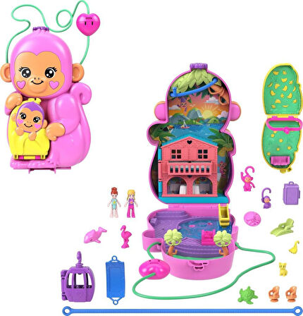 Polly Pocket Çanta Olabilen Micro Oyun Setleri ANNE MAYMUN HWP04 - GKJ63