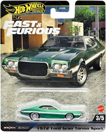 Hot Wheels Fast-Furious Premium Araba 72 FORD GRAN TORINO SPORT HNW46-HYP72