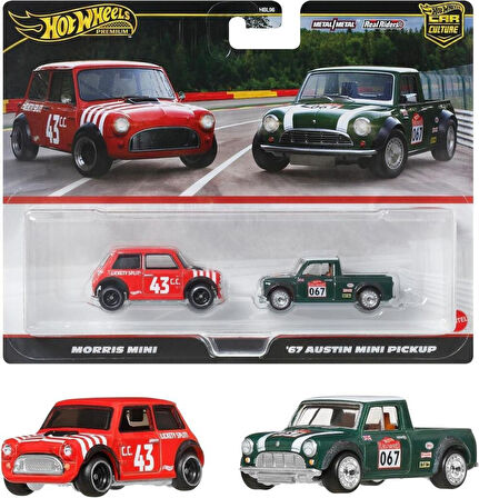 1:64 Hot Wheels Premium Car Culture 2'li Paket Morris Mini & 67 Austin Mini Pickup HBL96 - JBK97