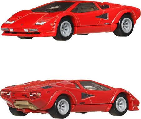 1:64 Hot Wheels Premium Car Culture 2'li Paket LAMBORGHINI COUNTACH LP5000 QV  & LANCIA STRATOS ZERO HBL96 - JBL02