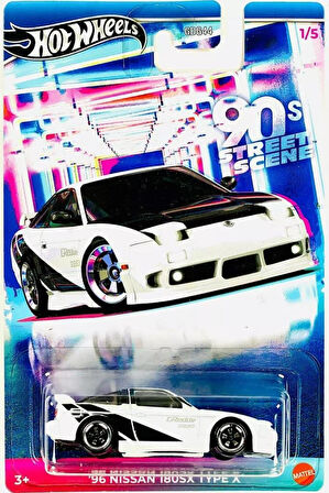 Hot Wheels 90 Lar Sokak Sahnesi Temalı Arabalar 96 NISSAN 180SX TYPE X JCB57