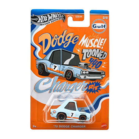 Hot Wheels Silver Series Tooned Gulf Racing - 70 Dodge Charger JCB63