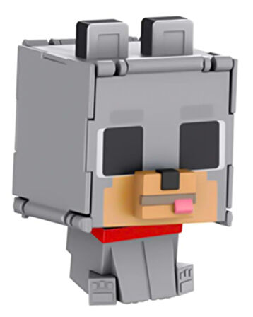 Minecraft Flippin Figs 2si1 Arada Evcil ve Saldırgan Kurt Figürü JCN22