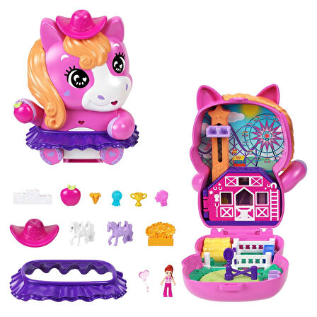 Polly Pocket Midilliyle Rodeo Heyecanı Mikro Oyun Seti JCR39