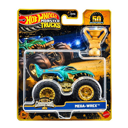 JDV96 Monster Trucks BIG FOOT TROPHY ŞAMPİYONLARI TEKLİ ARABA - MEGA-WREX JDW01