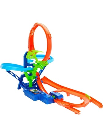 Hot Wheels Akrobasi Pistleri Motorlu Hızlandırıcı ile Havada Çarpışma Oyun Seti JFD12