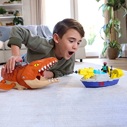 Fisher-Price Imaginext Jurassic World Rebirth Aquachomp Chase Mosasaurus JFR23