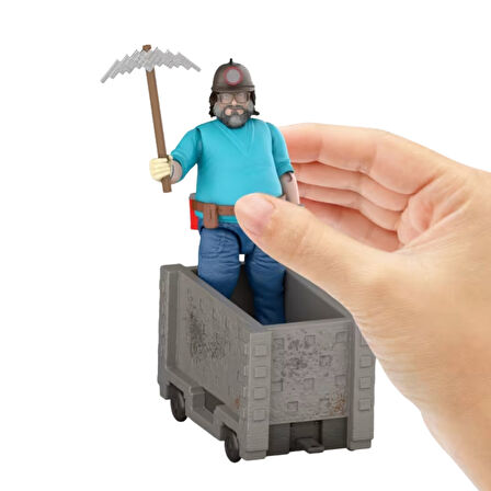 Minecraft Minecart İle Muhteşem Kaçış Oyuncak Seti Steve Figür JGP20