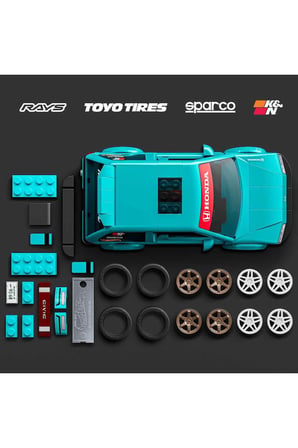 Hot Wheels Speed Serisi Custom '90 Honda Civic EF Araba Yapım Seti 248 Parça JHF62