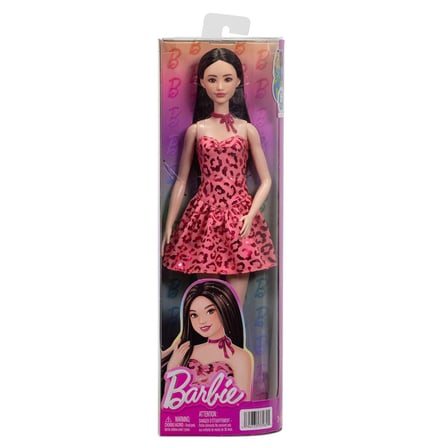 Barbie Büyüleyici Parti Bebekleri Pembe Leopar Elbise FBR37-JJN59