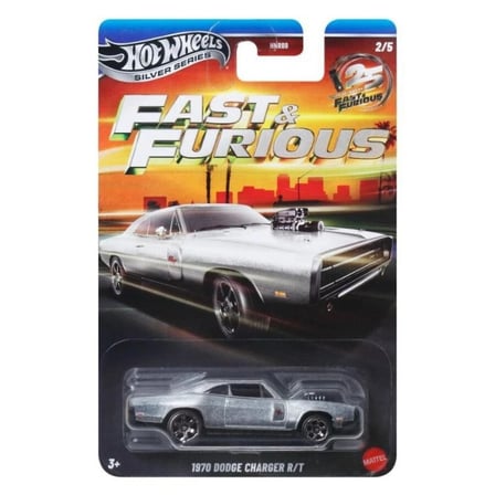 Hot Wheels Silver Series Fast & Furious 25. Yıl 1970 Dodge Charger R/T Model Araba HNR88 2/5