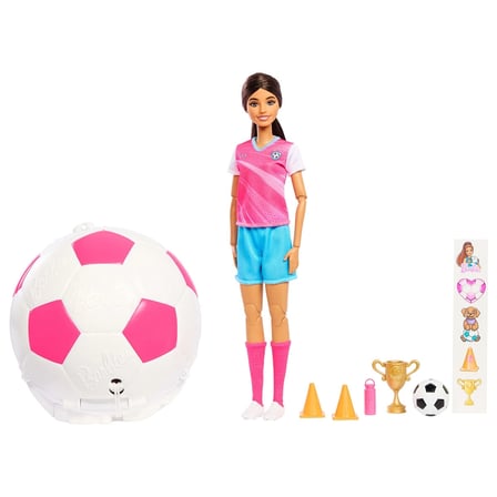 JMK20 Barbie Futbolcu Bebek ve Aksesuarları TEAM BARBIE Roll n Reveal