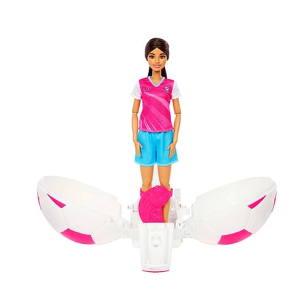 JMK20 Barbie Futbolcu Bebek ve Aksesuarları TEAM BARBIE Roll n Reveal