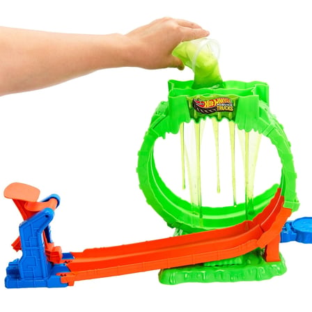 JMK91 Hot Wheels Monster Trucks Mutant Kaosu Çemberde Yarış Oyun Seti