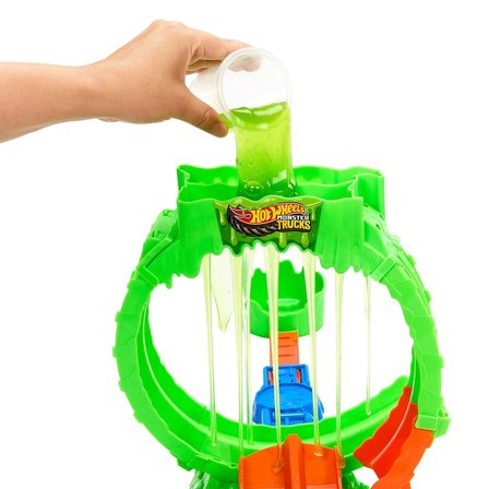 JMK91 Hot Wheels Monster Trucks Mutant Kaosu Çemberde Yarış Oyun Seti