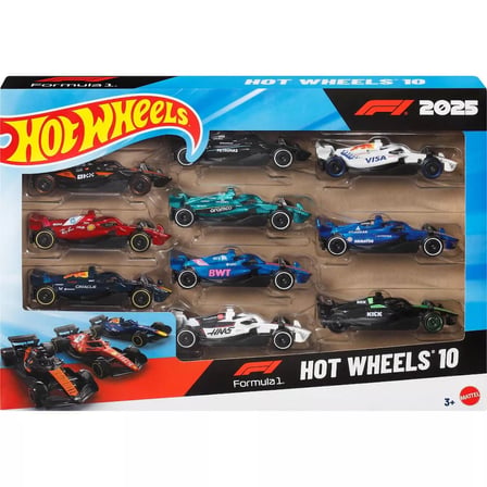 Hot Wheels Formula 1 F1 2025 10'lu Araç Seti Tüm Takımlar 1:64 Ölçek