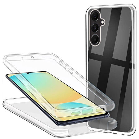 Gpack Samsung Galaxy S23 FE uyumlu Kılıf Ön Arka Şeffaf Silikon Koruma
