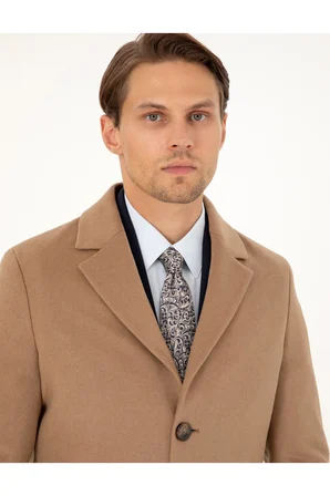 Camel Ex. Slim Fit Kaşe Kaban 50291017-VR015