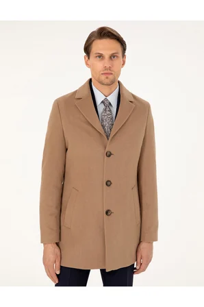 Camel Ex. Slim Fit Kaşe Kaban 50291017-VR015