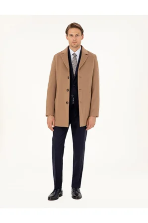 Camel Ex. Slim Fit Kaşe Kaban 50291017-VR015