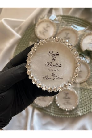 Sedefli Yuvarlak Magnet 10 ADET söz hediyelik nikah hediyelik nişan hediyelik
