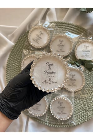 Sedefli Yuvarlak Magnet 10 ADET söz hediyelik nikah hediyelik nişan hediyelik