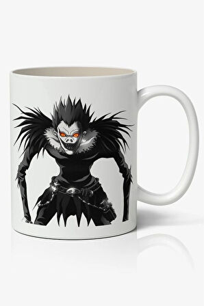 Death Note Ryuk Anime Temalı Beyaz Kupa Bardak Sevgiliye Arkadaşa Hediye