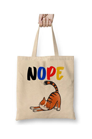 Cat Lovers Clothing Funny Cat Kedi Beyaz Bez Çanta Uzun Saplı Alışveriş Çantası Plaj Çantası